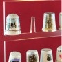 Plexiglas display for collectible thimbles