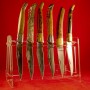 Vertical plexiglass display for 6 collectible knives