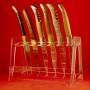 Vertical plexiglass display for 6 collectible knives