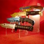 Plexiglas display for 4 large military knives, hunting, buchcraft