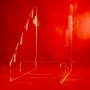 Plexiglas display for 4 large military knives, hunting, buchcraft
