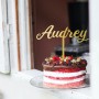 Plexiglas cake topper name