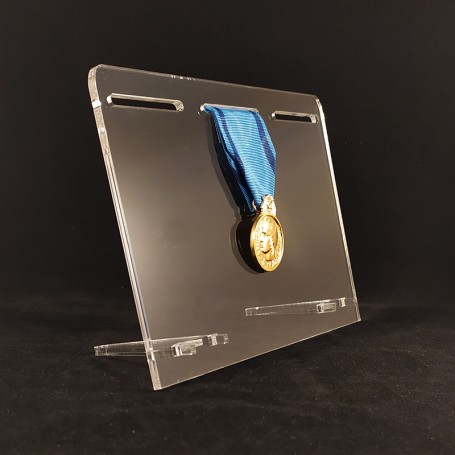 Plexiglas display for 3 medals and military decorations