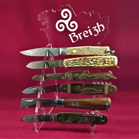 Plexiglas display for 6 knives - Brittany