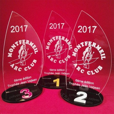 Personalized plexiglass trophy