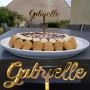 Plexiglas cake topper name