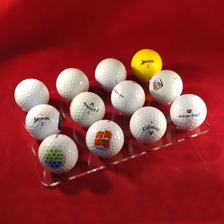 Flat stand for 12 flat golf balls