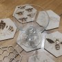Set de sous verres abeilles