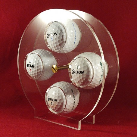 Plexi display for 4 golf balls