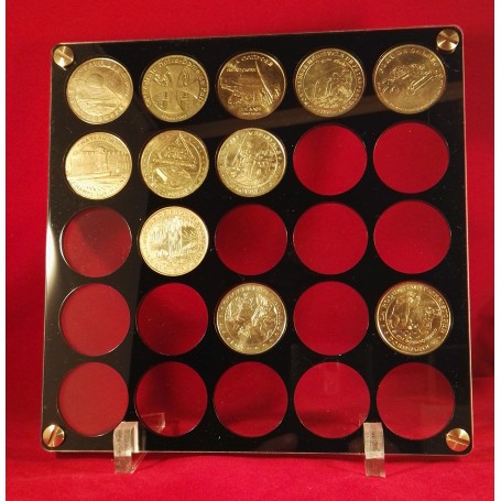 Plexiglas display for souvenir medals of the Monnaie de Paris