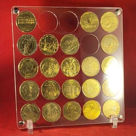 copy of Plexiglas display for souvenir medals of the Monnaie de Paris