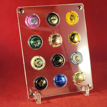 copy of Plexiglas display for champagne muselets