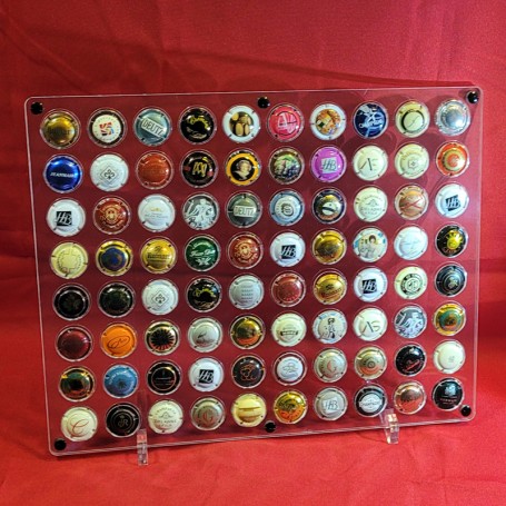 copy of Plexiglas display for champagne muselets
