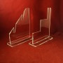 copy of Plexiglas display for 3 large military knives, hunting, buchcraft