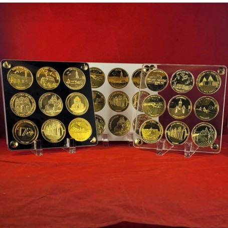 copy of Plexiglas display for souvenir medals of the Monnaie de Paris