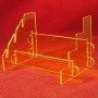 Présentoir en plexiglas jaune pour 3 couteaux de collection