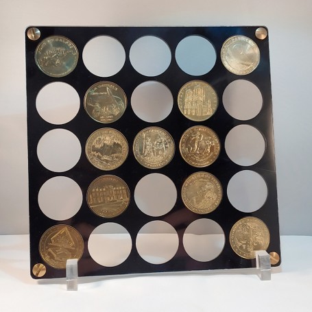 Plexiglas display for souvenir medals of the Monnaie de Paris