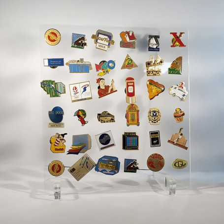 Plexiglas display for 36 collection pins