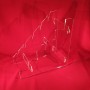 Plexiglas display for 5 large military knives, hunting, buchcraft